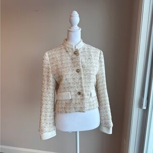 Zara Cream Tweed Blazer